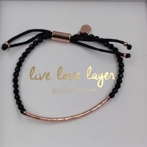 Gorjana Black and Rose Gold Adjustable Bracelet C6